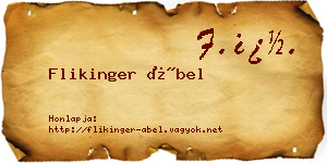 Flikinger Ábel névjegykártya