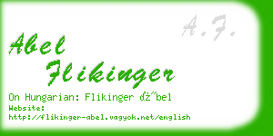 abel flikinger business card